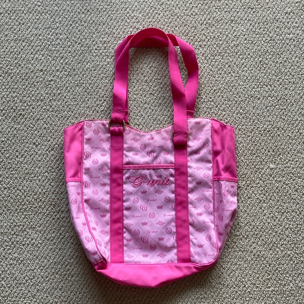 G-Unit Vintage Y2K Pink Tote Shoulder Bag Handbag Bag Pocket EUC Women Carryall